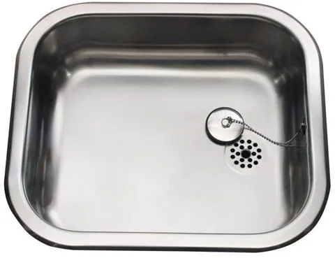 Juvel Intra juwel vask K400 400 x 340 mm rustfritt stål med propp